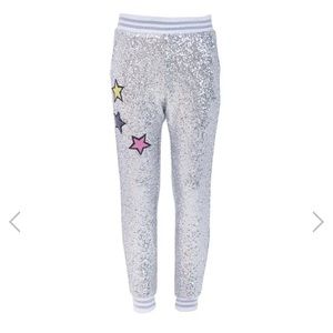Lola and the boys: silver sequin star joggers